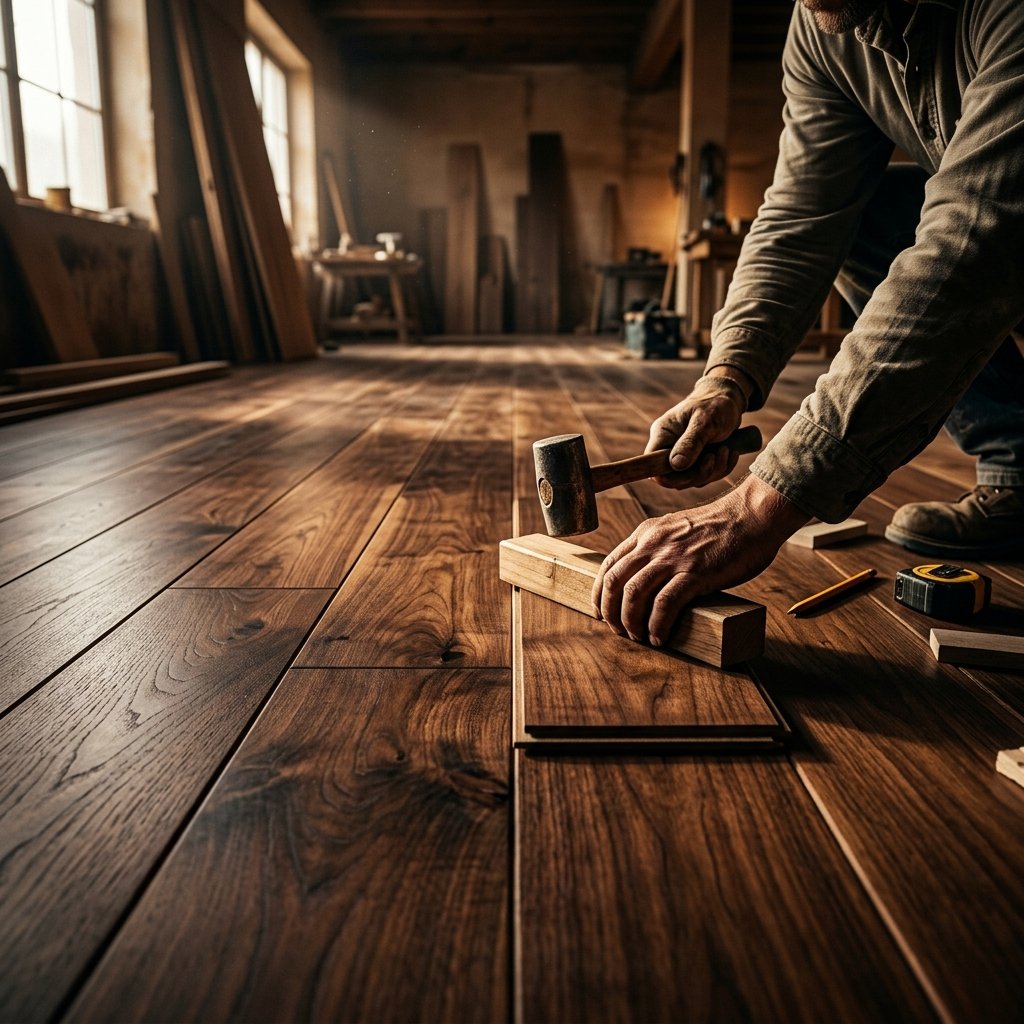 Wood floor installation